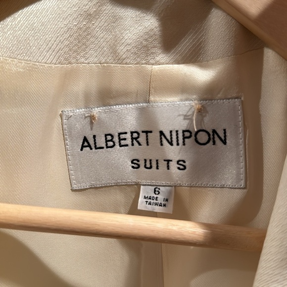 Vintage Albert Nipon Cream Jacket 6 - Picture 6 of 8